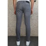 HLT Jeans HLTHE001942 Erkek Gri Slim Fit Taşlamalı Kot Pantolon