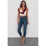 HLT JEANS Kadın Vintage Blue Süper Skinny Fit Esnek Likralı Yüksek Bel Jean Kot Pantolon JENNİE-2014