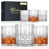 Hlukana Kırılmaz Tritan Plastik Viski Bardakları 6'lı Set, 14 oz Scotch Kokteyl Romu için Eski Moda Bardaklar Bourbon Votka Likörü, Erkekler için Benzersiz Hediyeler, Tekrar Kullanılabilir, Şeffaf,