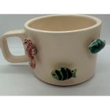 Hly ceramics SERAMİK MIKNATIS 3LÜ CHARMLI FİNCAN BALIK VE DENİZ ATI
