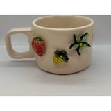 Hly ceramics SERAMİK MIKNATIS 3LÜ CHARMLI FİNCAN ÇİLEK, ARI, ÇİÇEK CHARM