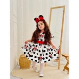 Hly Karol Tasarım Beyaz Mickey Mouse Vintage Kız Bebek Elbise,Doğum günü elbise,fotoğraf çekim elbise,0-12 Yaş Uygun - 1 Yaş
