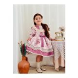 Hly Karol Tasarım Pembe Royal Vintage Kız Bebek Elbise,doğum Günü Elbise,fotoğraf Çekim Elbise,0-12 Yaş Uygun