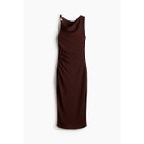 H&M Boncuklu Degaje Yaka Elbise