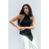 H&M Dantel Şeritli Halter Yaka Üst