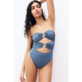 H&M Dolgulu Kuplu Bandeau Mayo