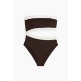 H&M Dolgulu Kuplu ve Oyuklu Bandeau Mayo
