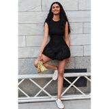 H&M Etek Ucu Balon Kesimli Gabardin Elbise