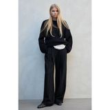 H&m Kabarık Tüylü Triko Kazak - Siyah - XS