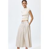 H&M Pileli Geniş Culotte Pantolon