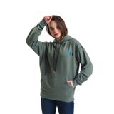 HM Unisex haki ogo baskılı kapüşonlu sweatshirt (2extra large)