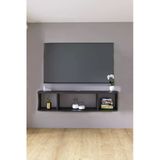 HMC DECOR 120cm Ayaksız Duvara Monteli Tv Ünitesi Antrasit Gri