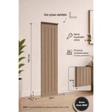 HMC DECOR Çizgili Lambiri Görünümlü Boyanabilir Duvar Paneli 6mm Ham MDF (36x102 cm)