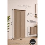 HMC DECOR Çizgili Lambiri Görünümlü Boyanabilir Duvar Paneli 6mm Ham MDF (54x102 cm)