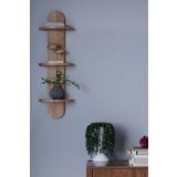 HMC DECOR Çok Amaçlı Duvar Rafı Oval Atlantik Çam