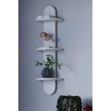 HMC DECOR Çok Amaçlı Duvar Rafı Oval Beyaz