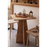 HMC Decor Modern 60CM Kare Yemek Masası-Balkon Masası-Mutfak Masası (Sandalyeler Temsilidir) - Atlantik Çam