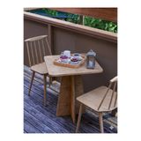 HMC Decor Modern 60CM Kare Yemek Masası-Balkon Masası-Mutfak Masası (Sandalyeler Temsilidir) - Safir Meşe