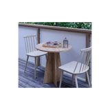 HMC DECOR Modern 60cm Yuvarlak Yemek Masası-Balkon Masası-Mutfak Masası Atlantik Çam(SANDALYELER TEMSİLİDİR)