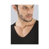 Hmd 3 Lü Paket Erkek Derin V Yaka Kısa Kollu Lycralı Siyah T-shirt () 712-713