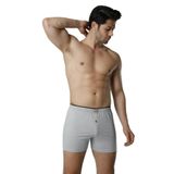 Hmd 305 6'lı Düğme Detay Likralı Erkek Boxer Külot, Gri, 2XL Beden
