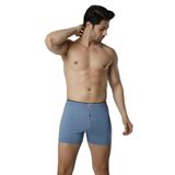 Hmd 305 Erkek Boxer Külot, 6'lı Paket, Düğme Detay, Likralı, Mavi, M Beden