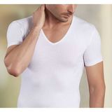 Hmd Beyaz 3 Lü Paket Erkek Derin V Yaka Kısa Kollu Lycralı Beyaz T-Shirt EDY712-713B