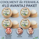 Hmd Bitkisel Coolment Doğal Kristal Mentol Taşı 4 Ad.- Baş, Şakak, Boyun ve Ense Için Ferahlatıcı ve Rahatlatıcı Bakım Taşı (Nane Yağı Özlü)