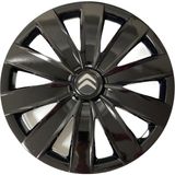 HMNL Citroen C1 14'' Inç Piano Black 4lü Set Jant Kapağı Çelik Jant Görünümlü