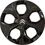 HMNL Citroen C3 Picasso 15'' Inç Piano Black 4lü Set Jant Kapağı Çelik Jant Görünümlü