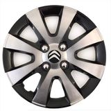 HMNL Citroen Citroen C8 15'' Inç Gri - Siyah 4lü Set Jant Kapağı Çelik Jant Görünümlü