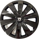 HMNL dacia 1310 14'' Inç Piano Black Siyah 4lü Set Jant Kapağı Çelik Görünümlü