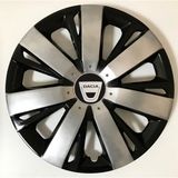 HMNL dacia Dokker 16'' Inç Gri - Siyah 4lü Set Jant Kapağı Çelik Görünümlü