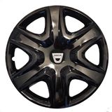 HMNL dacia Duster 14'' Inç Piano Black Siyah 4lü Set Jant Kapağı Çelik Görünümlü