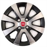 HMNL Fiat Idea 15'' Inç Gri - Siyah Kapağı 4'lü Çelik Jant Görünümlü