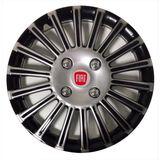 HMNL Fiat Stilo 15'' Inç Gri - Siyah Kapağı 4'lü Çelik Jant Görünümlü