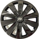 Hmnl Hyundai Exel 16'' Inç Piano Black 4'lü Set Jant Kapağı Çelik Jant Görünümlü