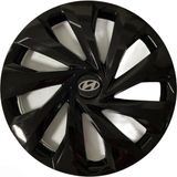Hmnl Hyundai I20 Active 15'' Inç Piano Black 4'lü Set Jant Kapağı Çelik Jant Görünümlü