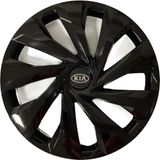 Hmnl Kia 15'' Inç Piano Black Siyah 4'lü Set Jant Kapağı Çelik Jant Görünümlü