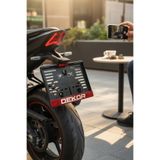 HMNL Motorsiklet Dekor Plakalık Kırmızı KABARTMALI KROM YAZI 1 ADET Motor Plakası