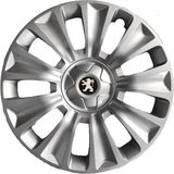Hmnl Peugeot 107 15'' Inç Gri 4'lü Set Jant Kapağı Çelik Jant Görünümlü