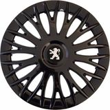 HMNL peugeot 301 16'' Inç Piano Black Siyah Renk 4lü Set Jant Kapağı Çelik Jant Görünümlü