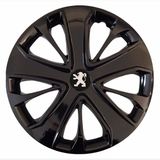 HMNL Peugeot 406 15'' Inç Piano Black Siyah 4'lü Set Jant Kapağı Çelik Jant Görünümlü