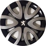 HMNL Peugeot Partner 15'' Inç Gri - Siyah 4'lü Set Jant Kapağı Çelik Jant Görünümlü