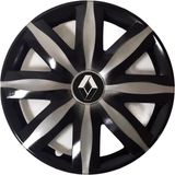 HMNL Renault Fluence 15'' Inç Gri - Siyah 4'lü Set Jant Kapağı