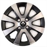 HMNL Renault R19 15'' Inç Gri - Siyah 4'lü Set Jant Kapağı