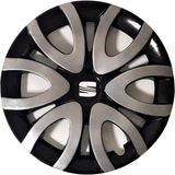 HMNL Seat 15'' Inç Gri - Siyah 4'lü Set Jant Kapağı Çelik Jant Görünümlü