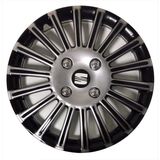 HMNL Seat Exeo 15'' Inç Gri - Siyah 4'lü Set Jant Kapağı Çelik Jant Görünümlü