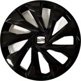 HMNL Seat Exeo 15'' Inç Piano Black 4'lü Set Jant Kapağı Çelik Jant Görünümlü