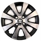 HMNL Seat Toledo 15'' Inç Gri - Siyah 4'lü Set Jant Kapağı Çelik Jant Görünümlü